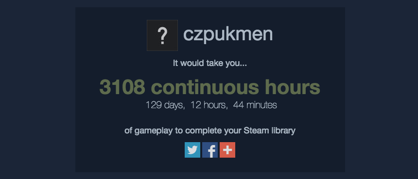 Заработал калькулятор времени на прохождение всех игр в библиотеке Steam. - Изображение 2 Заработал калькулятор времени на прохождение всех игр в библиотеке Steam. - Изображение 2
