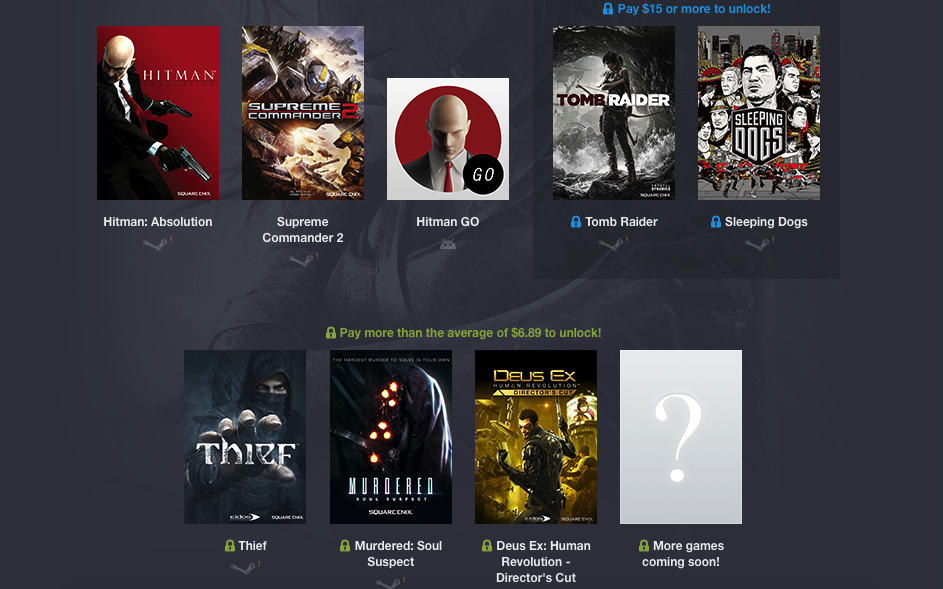 Humble Square Enix Bundle 2: сэкономь 2 тысячи рублей на покупке 8 игр - Изображение 1 Humble Square Enix Bundle 2: сэкономь 2 тысячи рублей на покупке 8 игр - Изображение 1