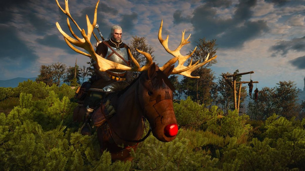 Гифка дня: самый лучший охотник на оленей в The Witcher 3: Wild Hunt